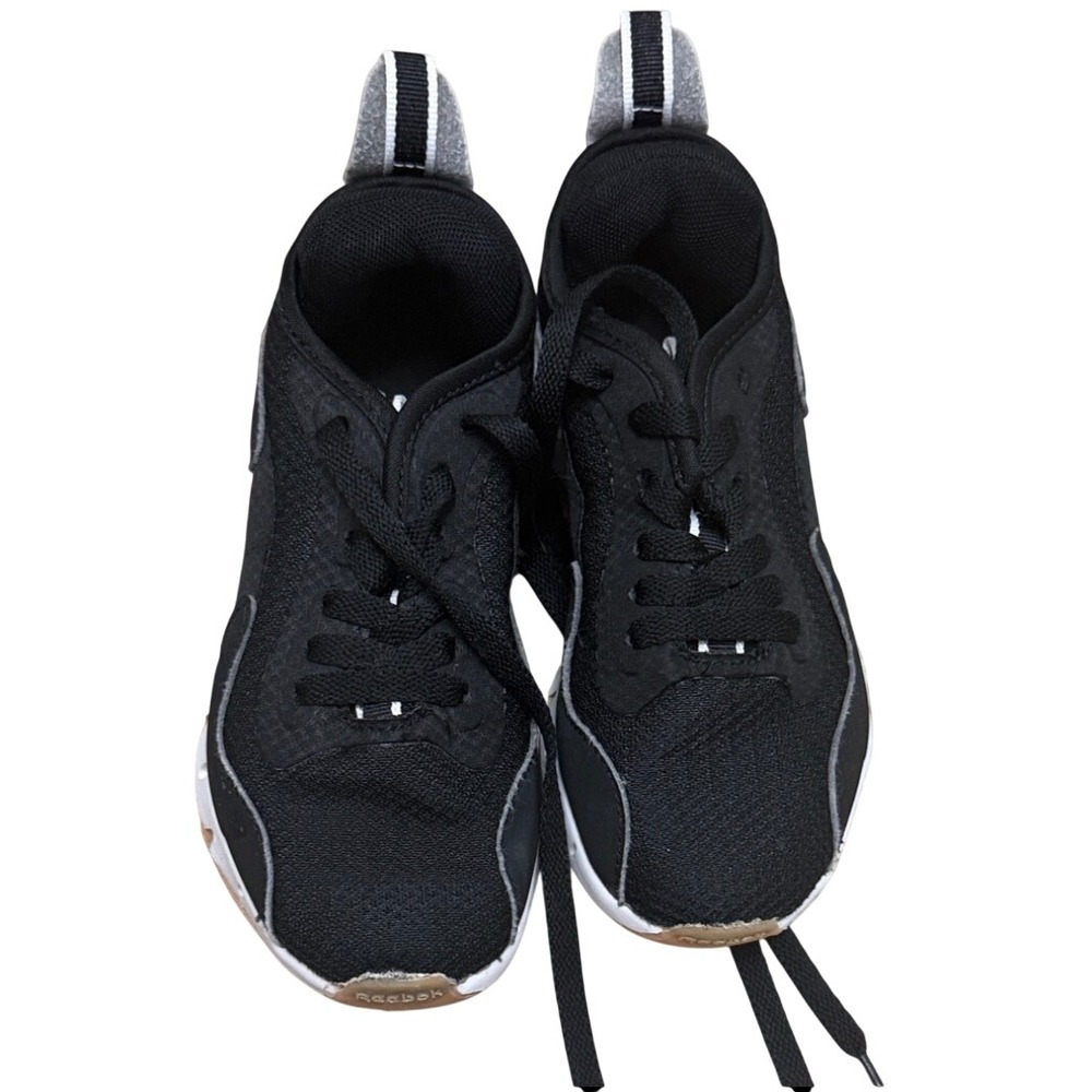 Reebok Zig Dynamica‎ Kids Sneakers Black White Gum Sole Athletic Shoes